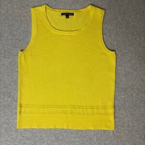 Women’s Bright Yellow Sleeveless Knit Top Size - S‎